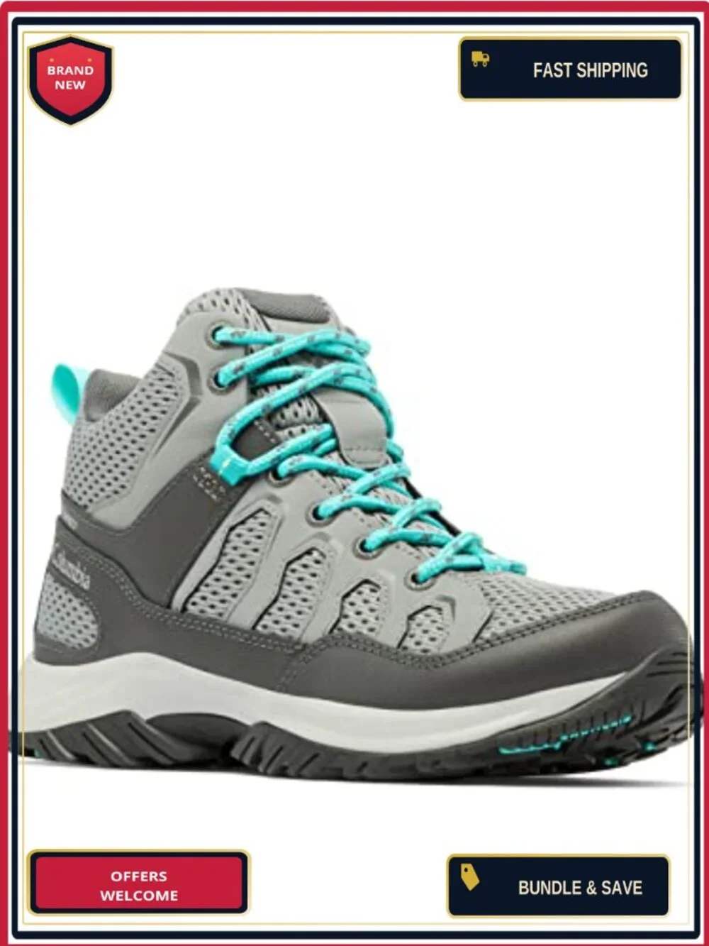 Columbia Women's Lace-Up Hiking Shoes Waterproof Winter Boots Omni-Tech